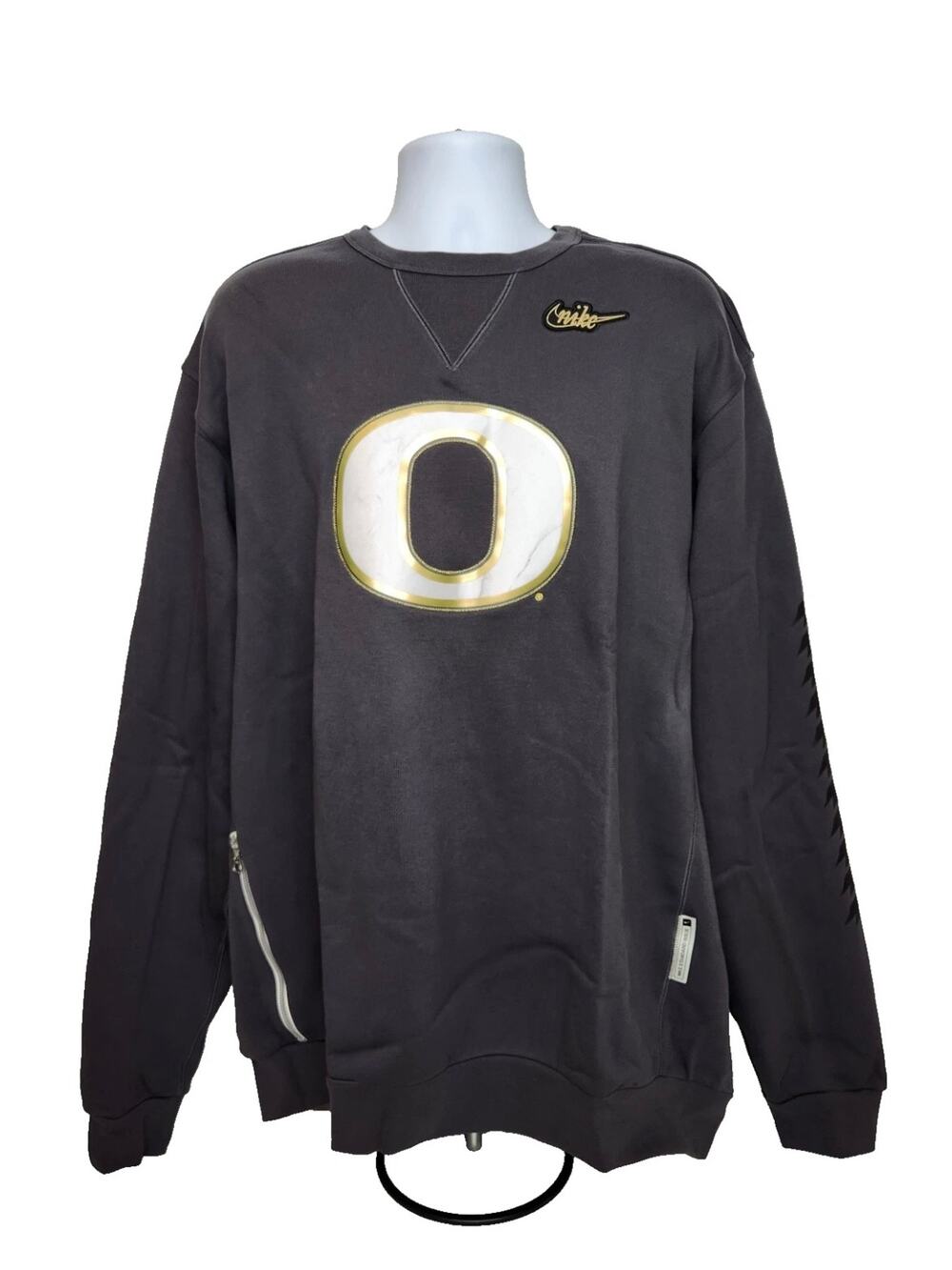 Oregon Ducks Football TEAM ISSUED Nike Shoe Duck Sweatshirt Men's 3XL Gray